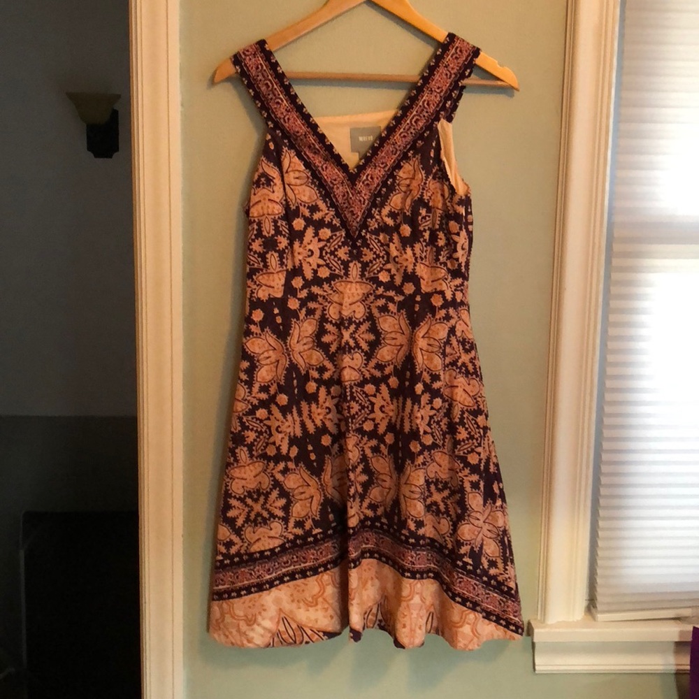 Anthropologie by Maeve. Sz 4p corduroy print dress